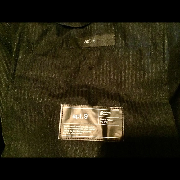 NWT “40 X 30” APT 9 BLACK & SILVER PINSTRIPE PANTS - Picture 9 of 9